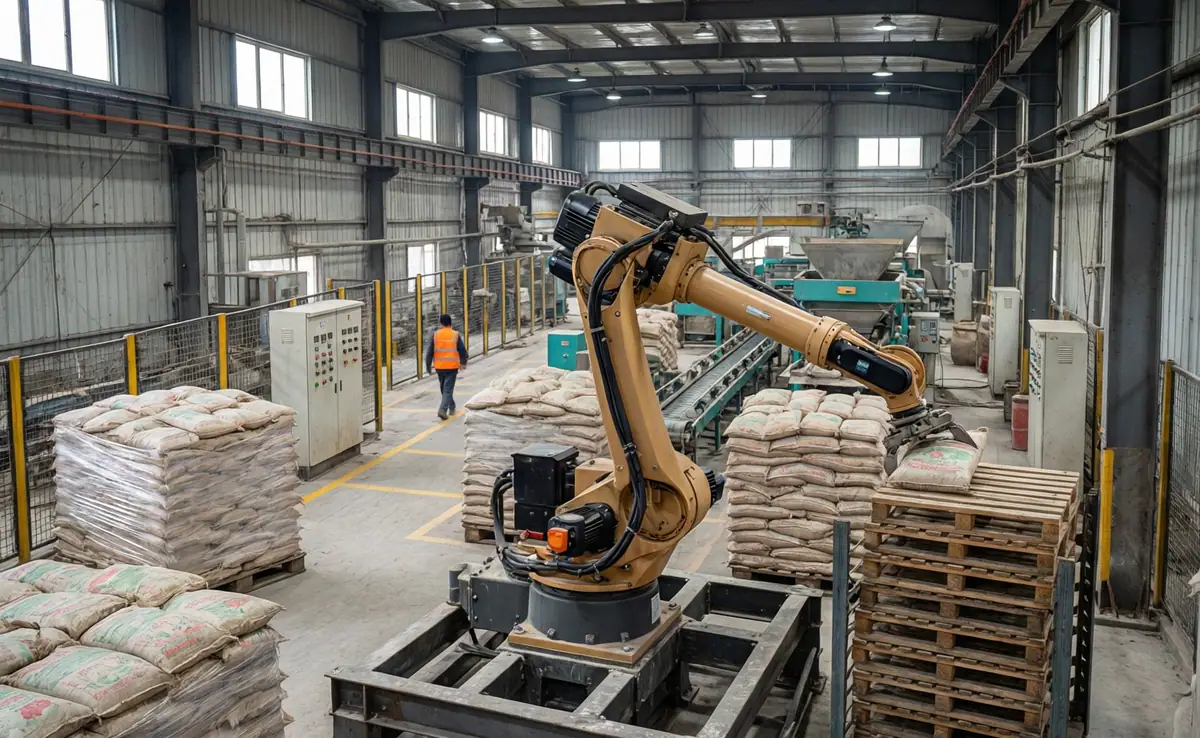 Fully Automatic Robot Palletizer 4-axis 180kg Load Capacity PLC Motor Core Handling Robot