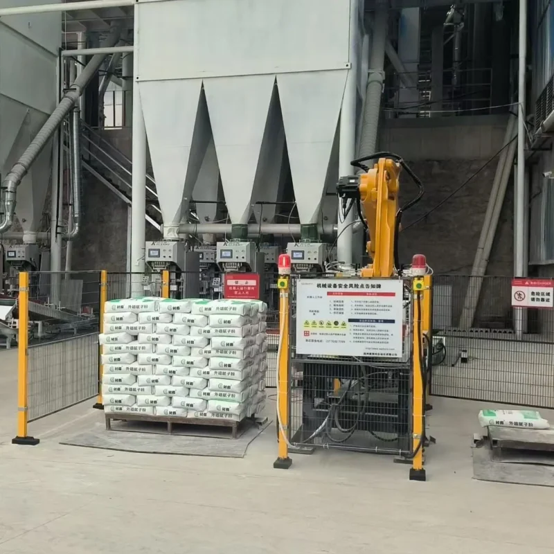 Industrial Palletizing Robotic Arm Automatic Stacker Machine for Feed, Fertilizer, Mortar Bags, Plastic Buckets and Carton Boxes