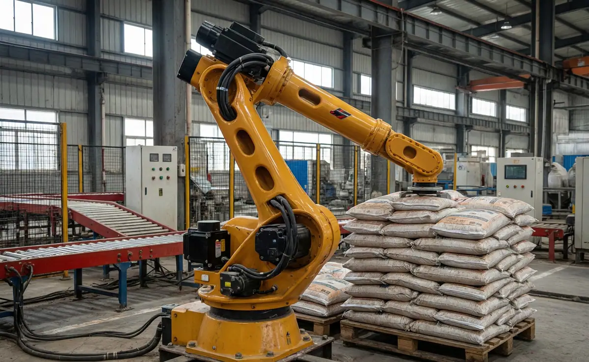 4-axis Robotic Stacker Crane for Fertilizer Bag Stacking and Logistics