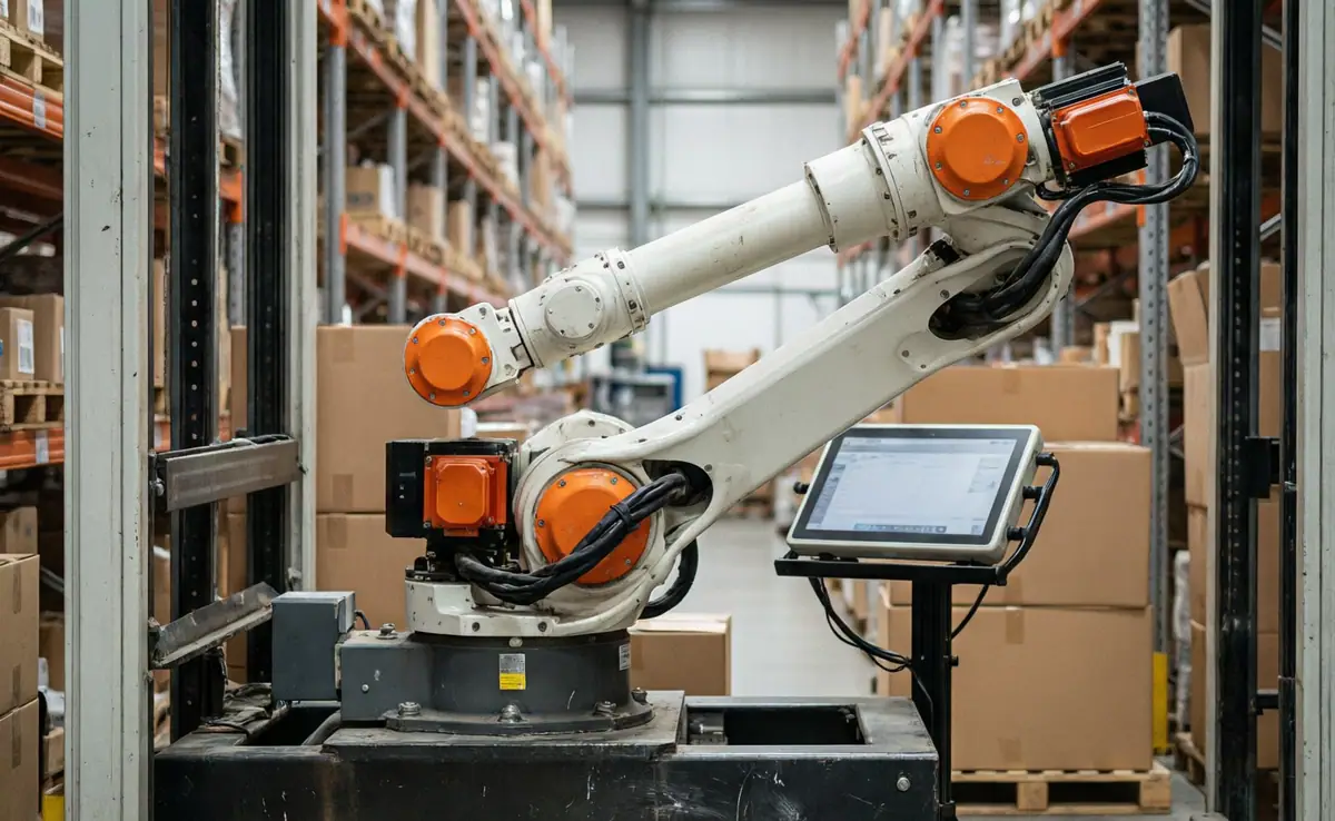 Smart ABB Industrial Robot with Touchscreen Control for Easy Operation in Warehouses