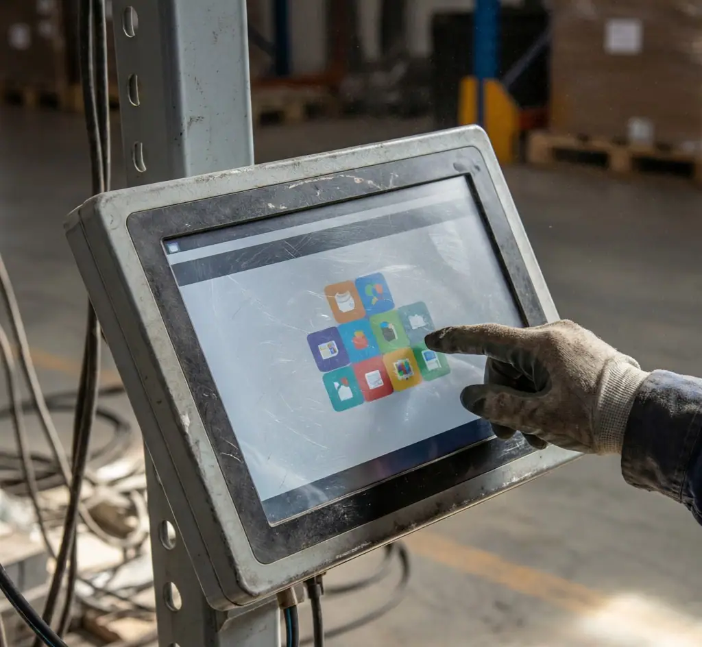 Smart ABB Industrial Robot with Touchscreen Control for Easy Operation in Warehouses
