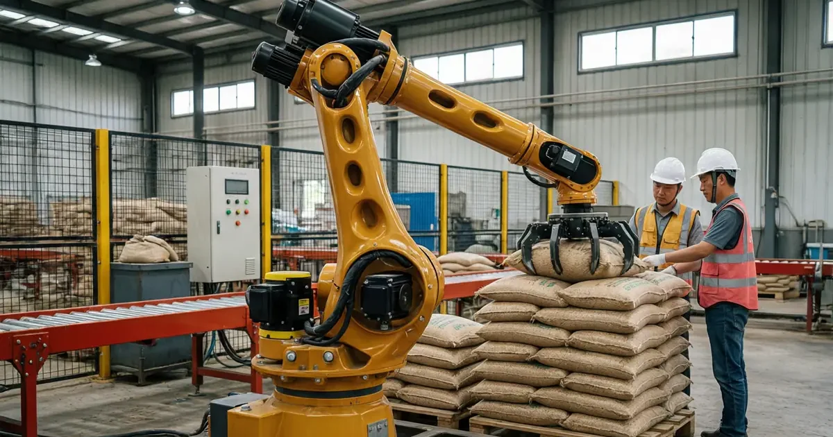 How to Choose the Right Palletizing Robot for Your Feed Mill